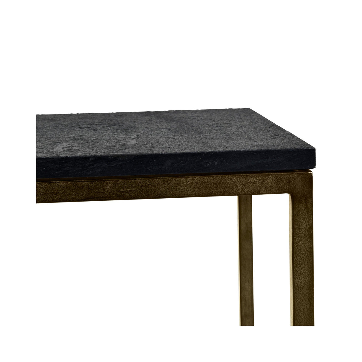 Kirkstone Set of 2 Iron & Galaxy Slate Side Tables - Aged Champagne