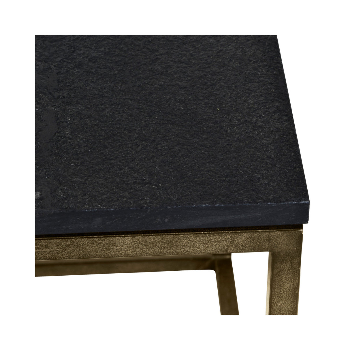 Kirkstone Set of 2 Iron & Galaxy Slate Side Tables - Aged Champagne