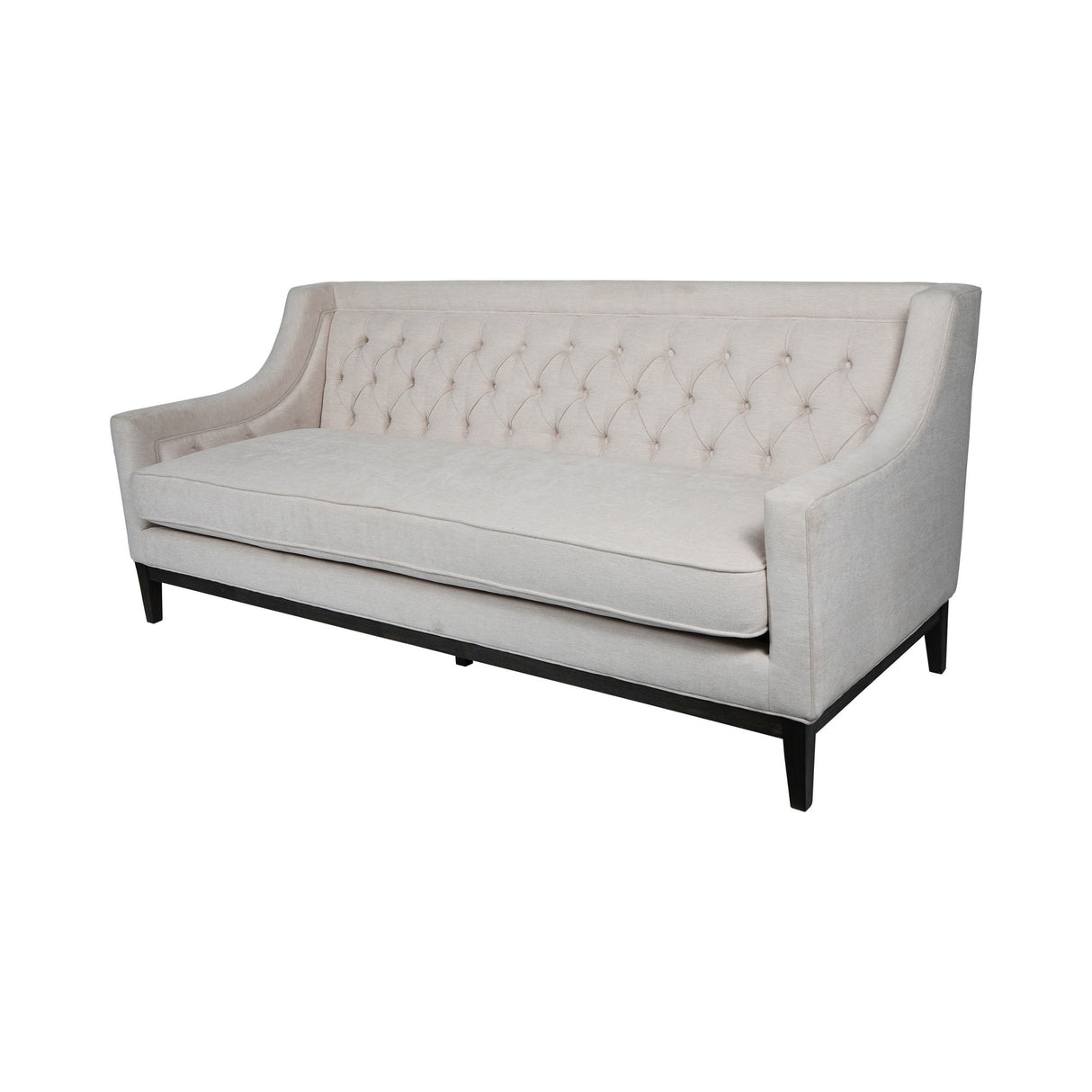 Theodore Buttoned 3 Seater Sofa - Ivory