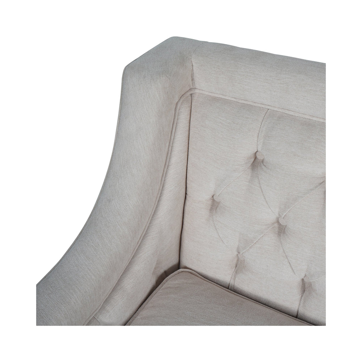 Theodore Buttoned 3 Seater Sofa - Ivory