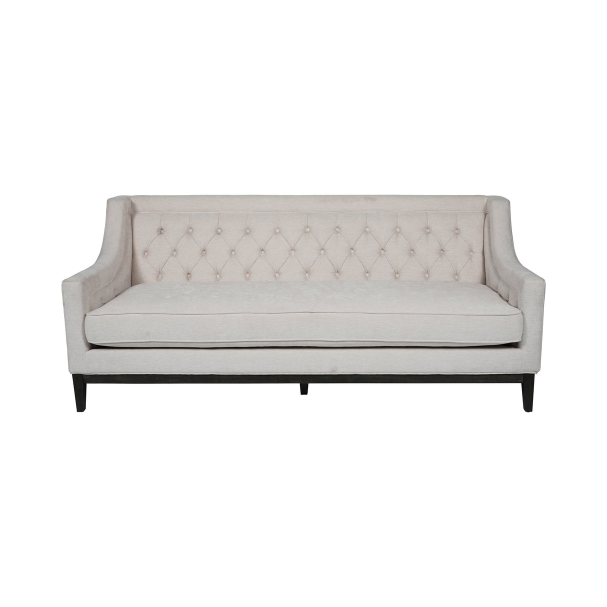 Theodore Buttoned 3 Seater Sofa - Ivory