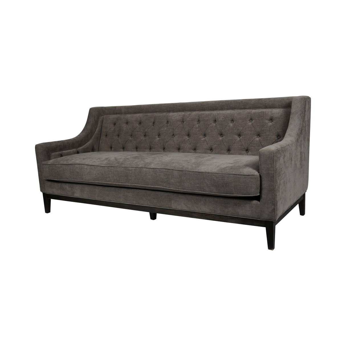 Theodore Buttoned 3 Seater Sofa - Warm Grey