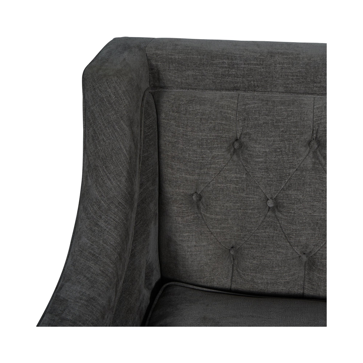 Theodore Buttoned 3 Seater Sofa - Warm Grey