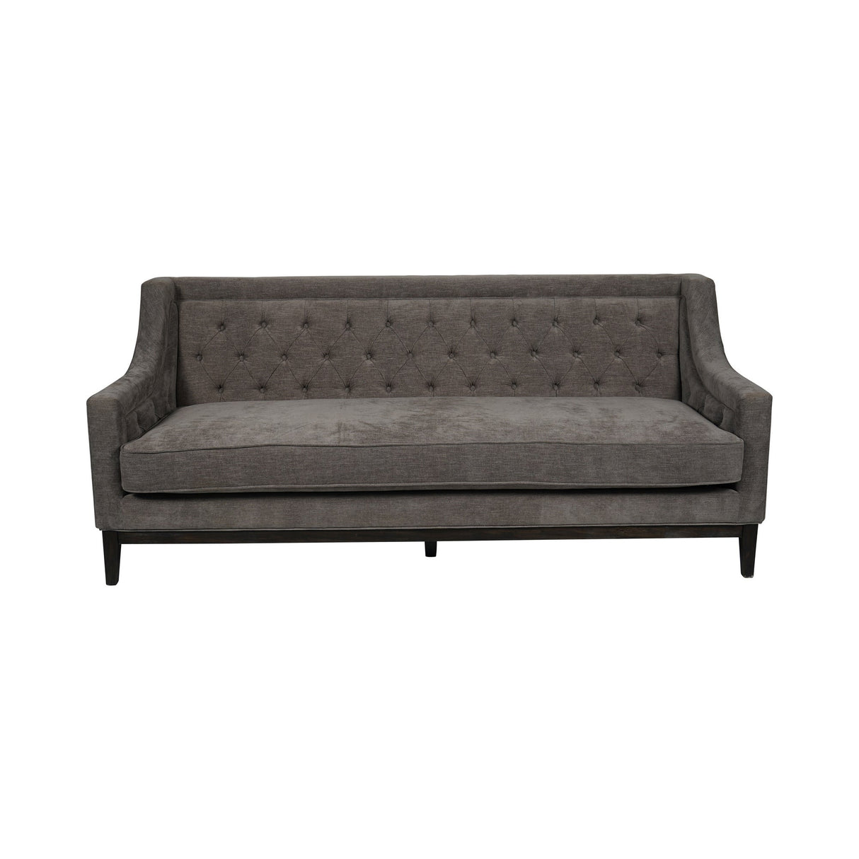Theodore Buttoned 3 Seater Sofa - Warm Grey