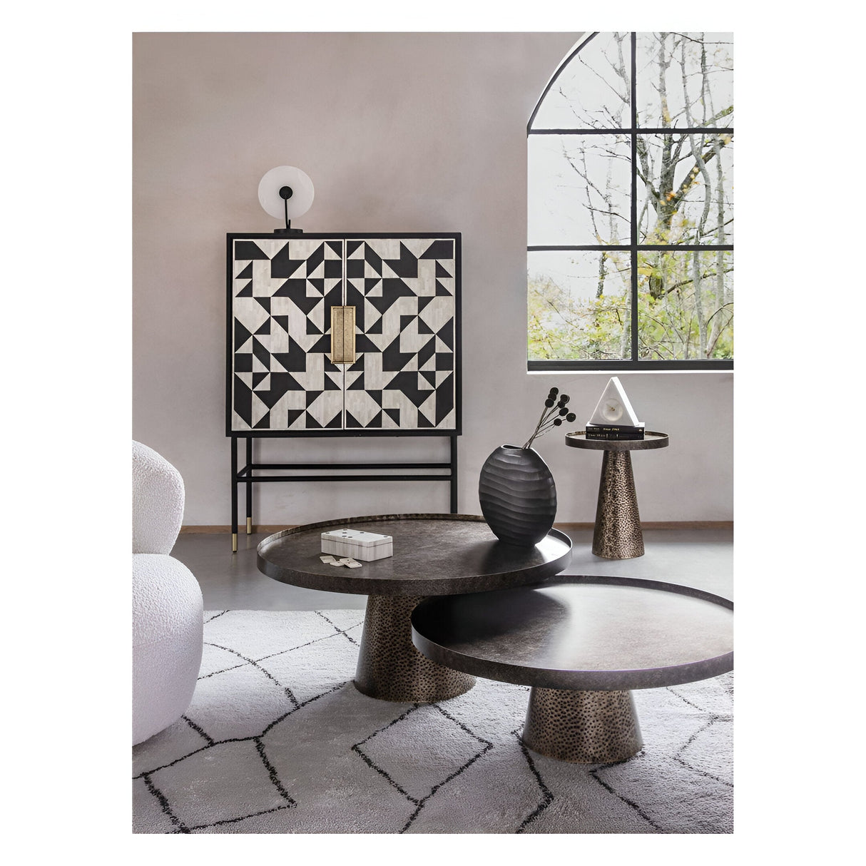 Sandbanks Iron Side Table - Rustic Antique Gold