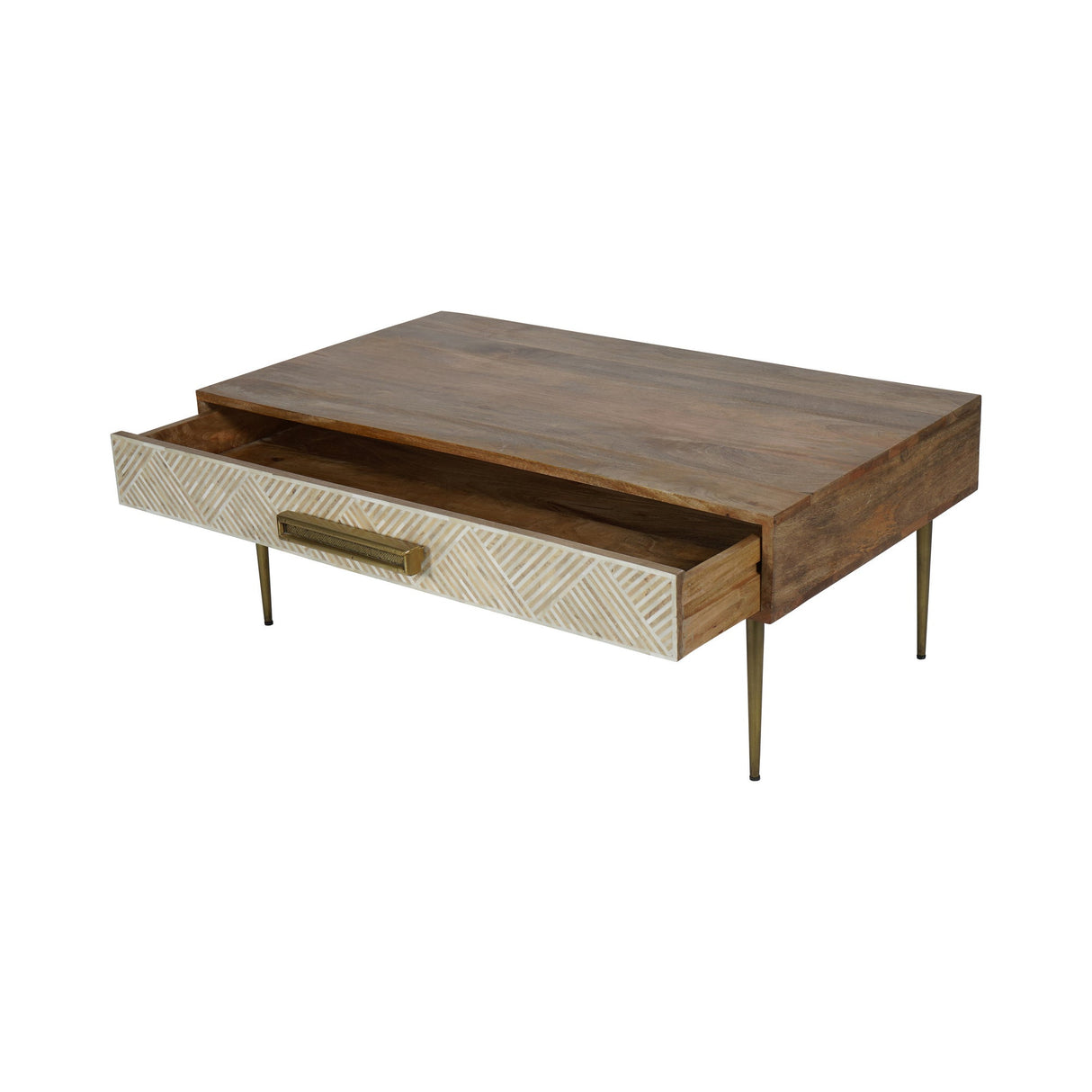 Linden Bone & Mango Wood Coffee Table - Natural