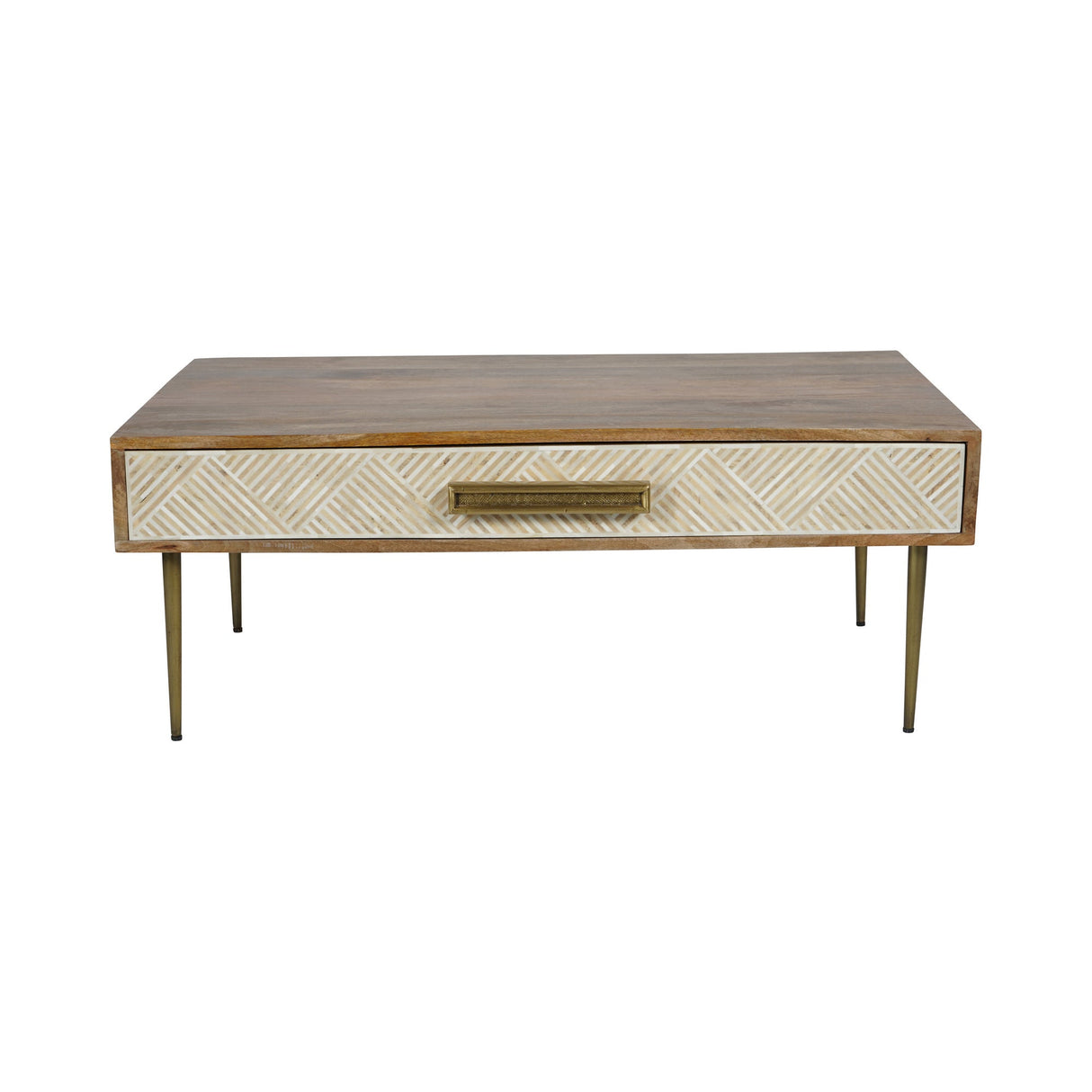 Linden Bone & Mango Wood Coffee Table - Natural