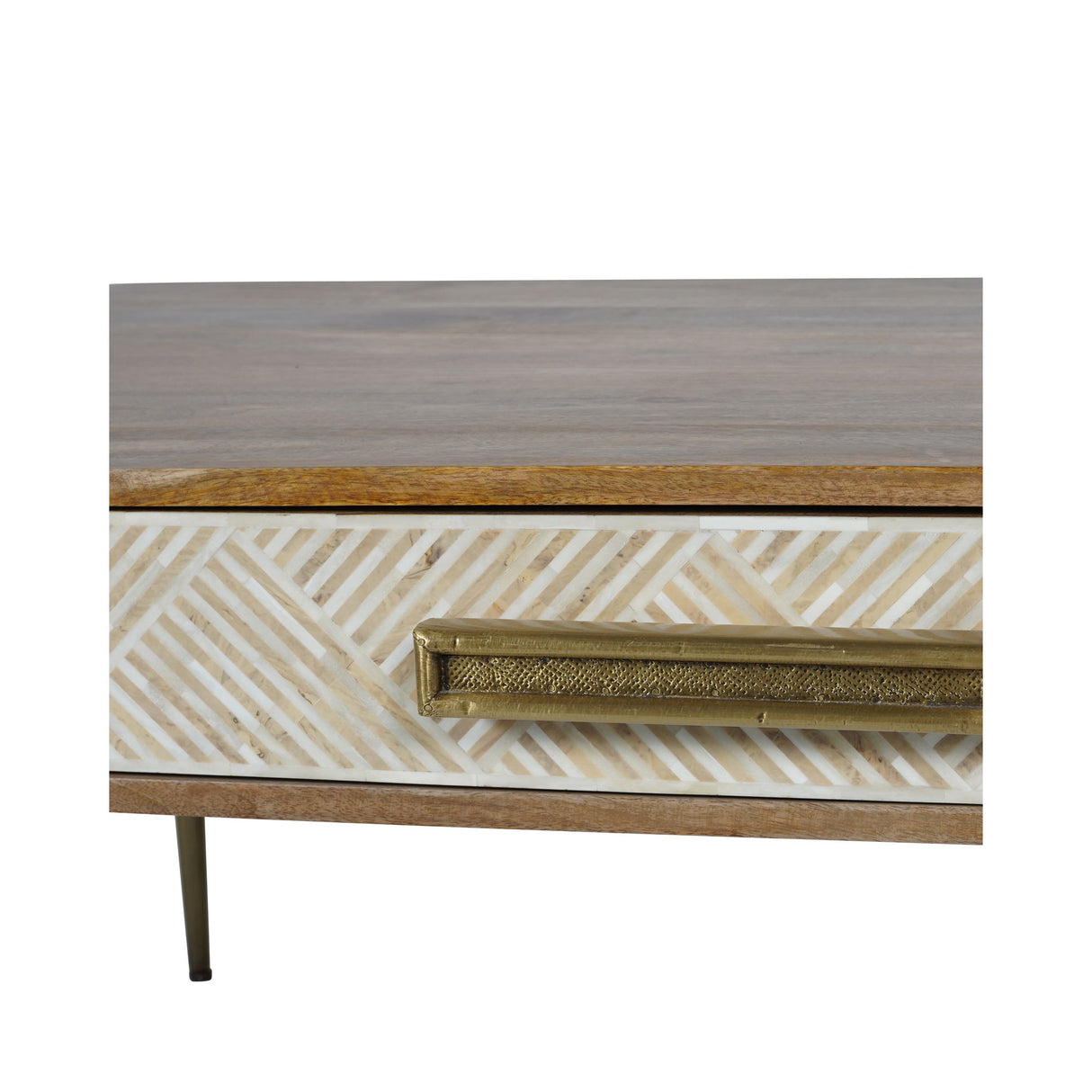 Linden Bone & Mango Wood Coffee Table - Natural
