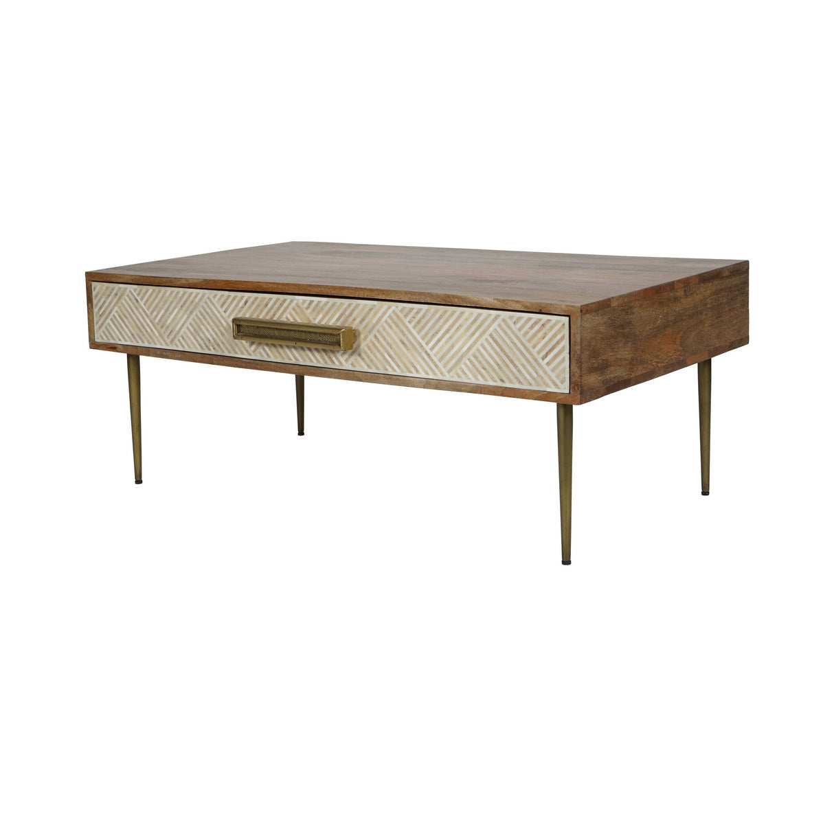 Linden Bone & Mango Wood Coffee Table - Natural