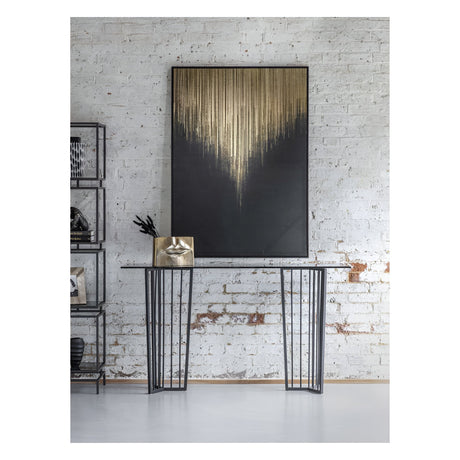 Golden Rain Foiled Framed Canvas - 100x140cm