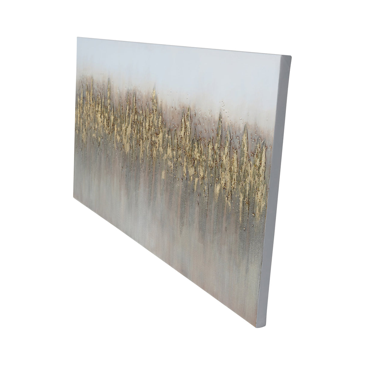 Abstract Golden Reeds Canvas - 150x75cm