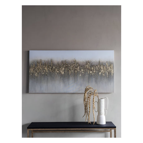 Abstract Golden Reeds Canvas - 150x75cm