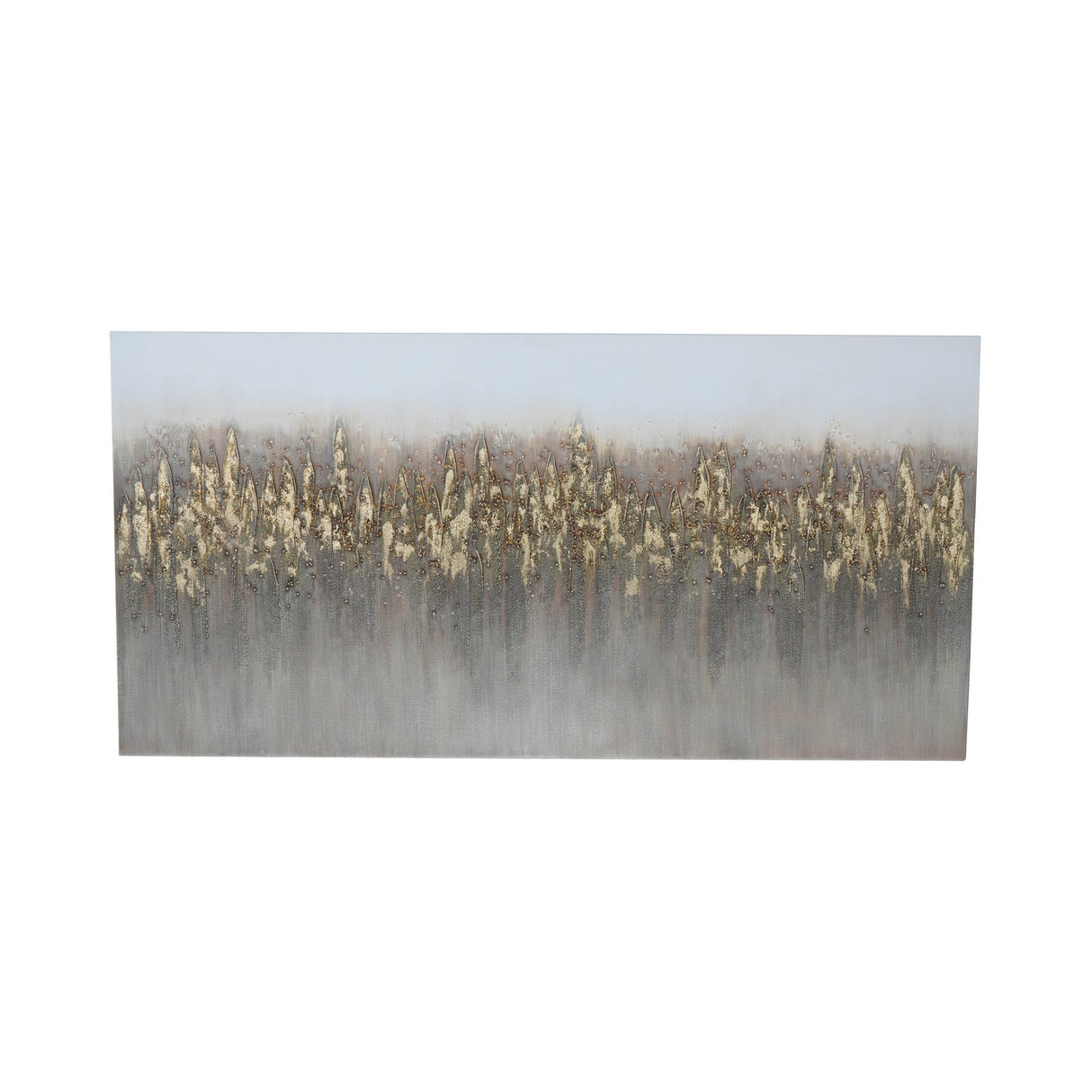 Abstract Golden Reeds Canvas - 150x75cm