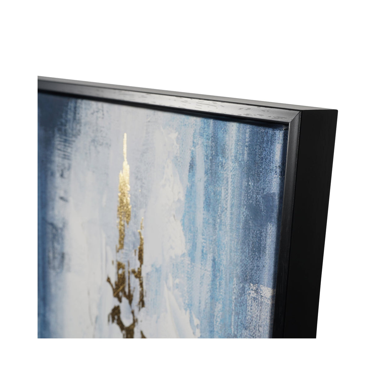 Urbanite Blue Distressed Foiled Framed Canvas - 100x140cm