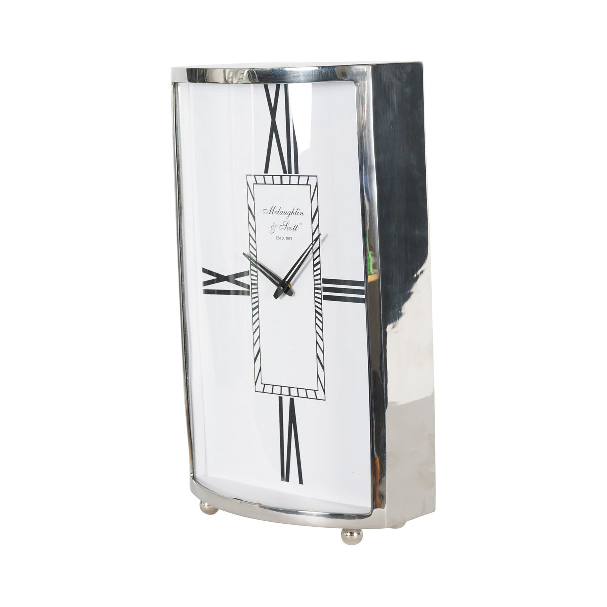 Johnson Large Mantel Clock 54cm - Nickel