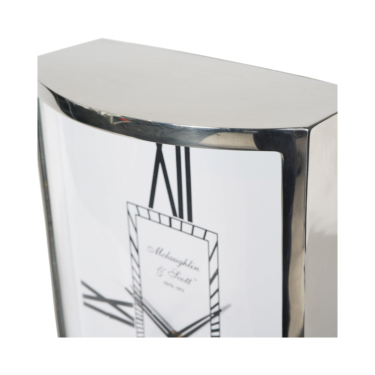 Johnson Large Mantel Clock 54cm - Nickel