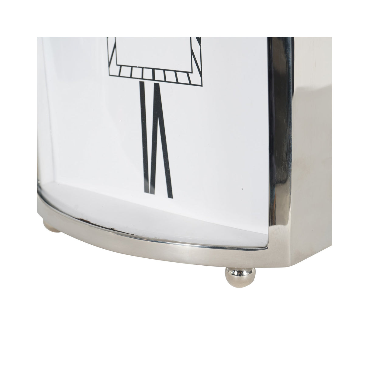 Johnson Large Mantel Clock 54cm - Nickel