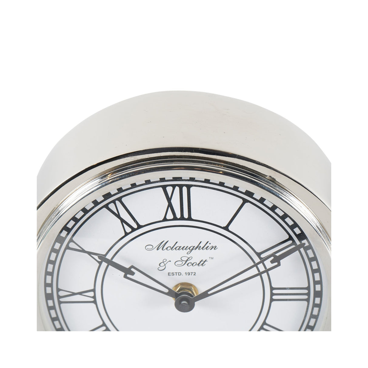 Retro Carriage Mantel Clock - Nickel