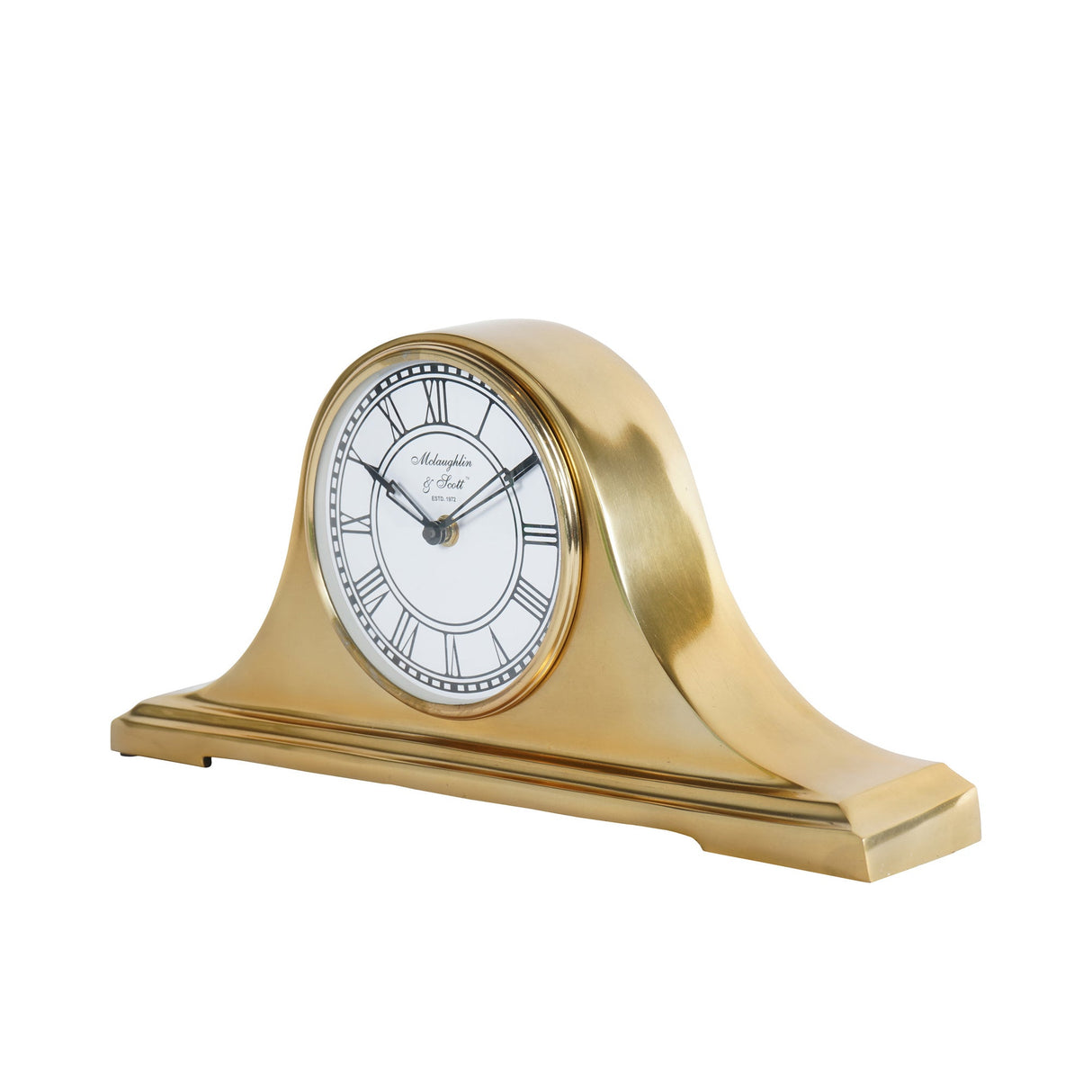 Retro Carriage Mantel Clock - Brass