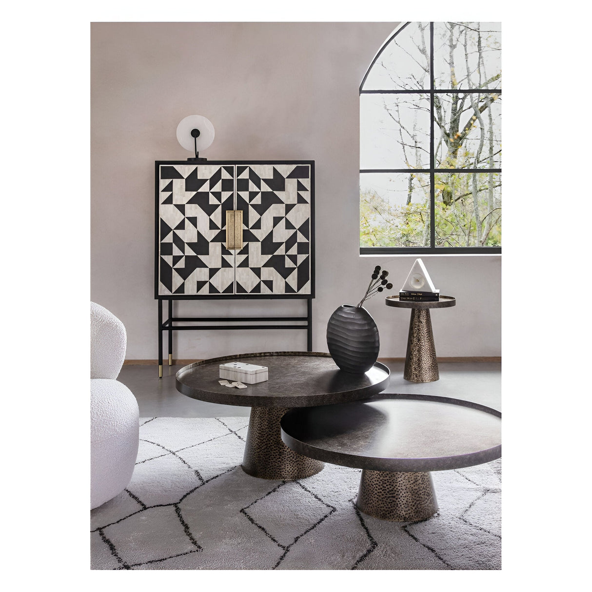 Chollerford Bone Inlay Dominoes Box - Off White