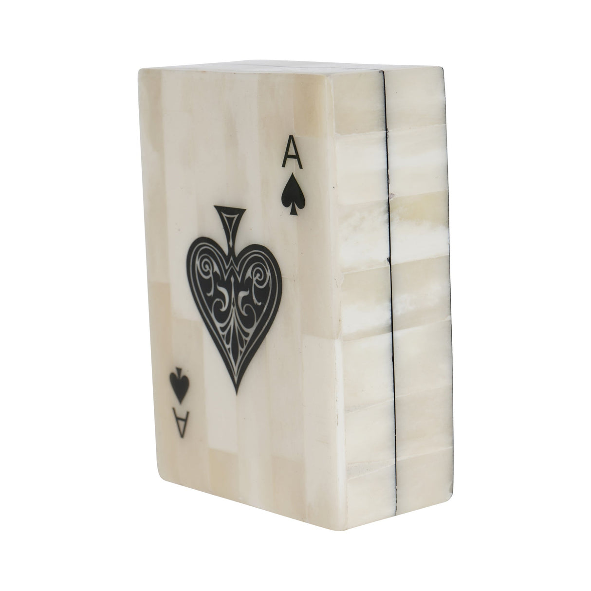 Chollerford Bone Inlay Card Box - Off White