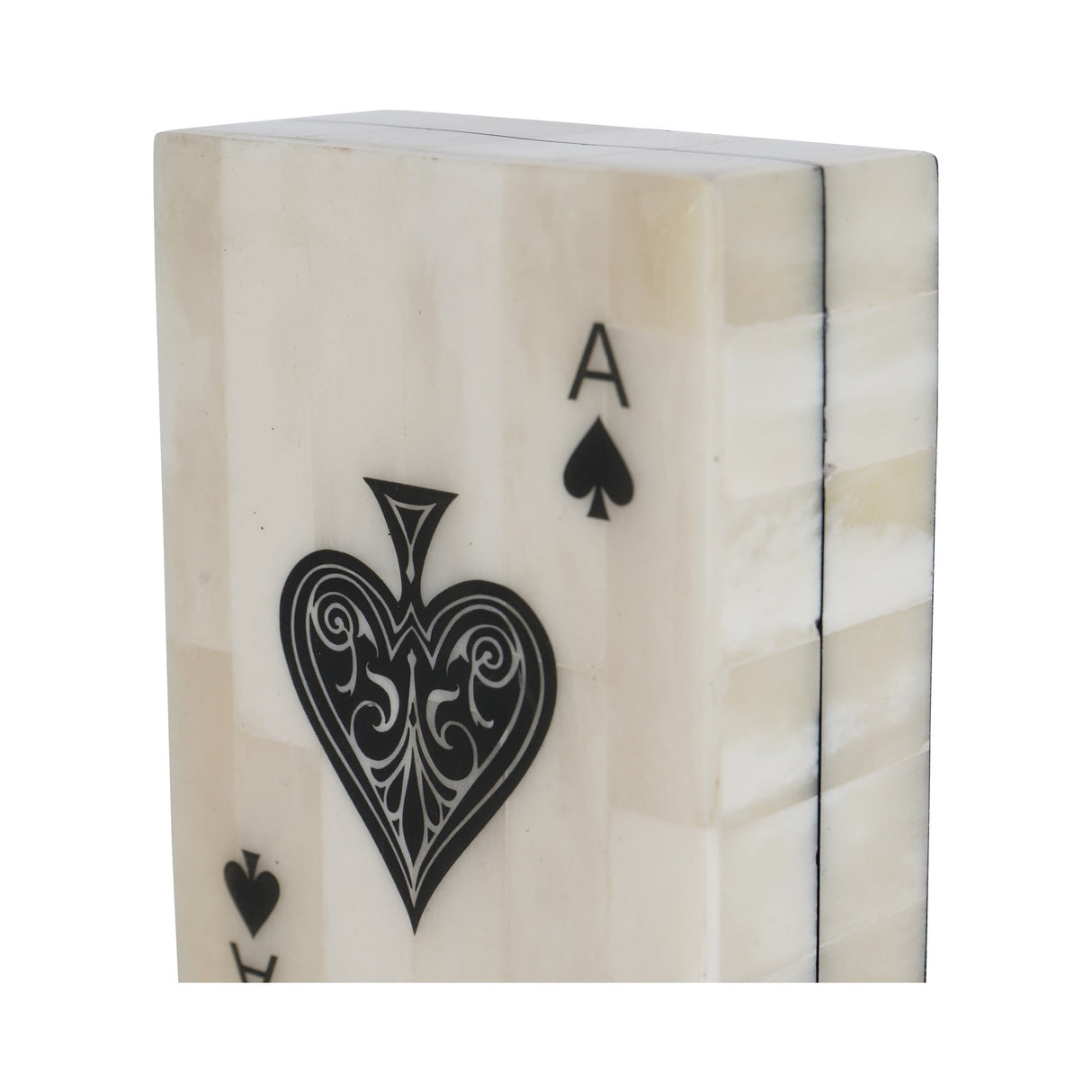 Chollerford Bone Inlay Card Box - Off White
