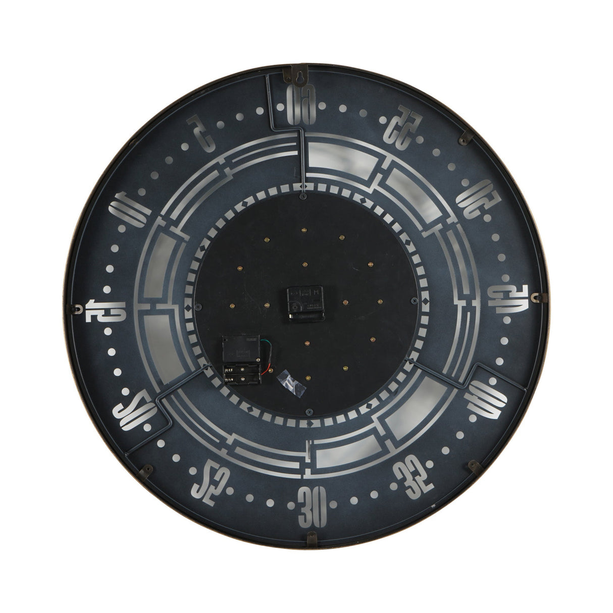 Manchester Round Wall Clock 75cm - Gold & Grey