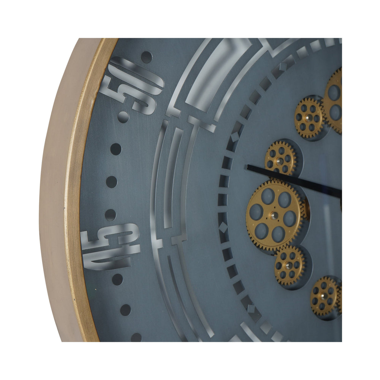 Manchester Round Wall Clock 75cm - Gold & Grey