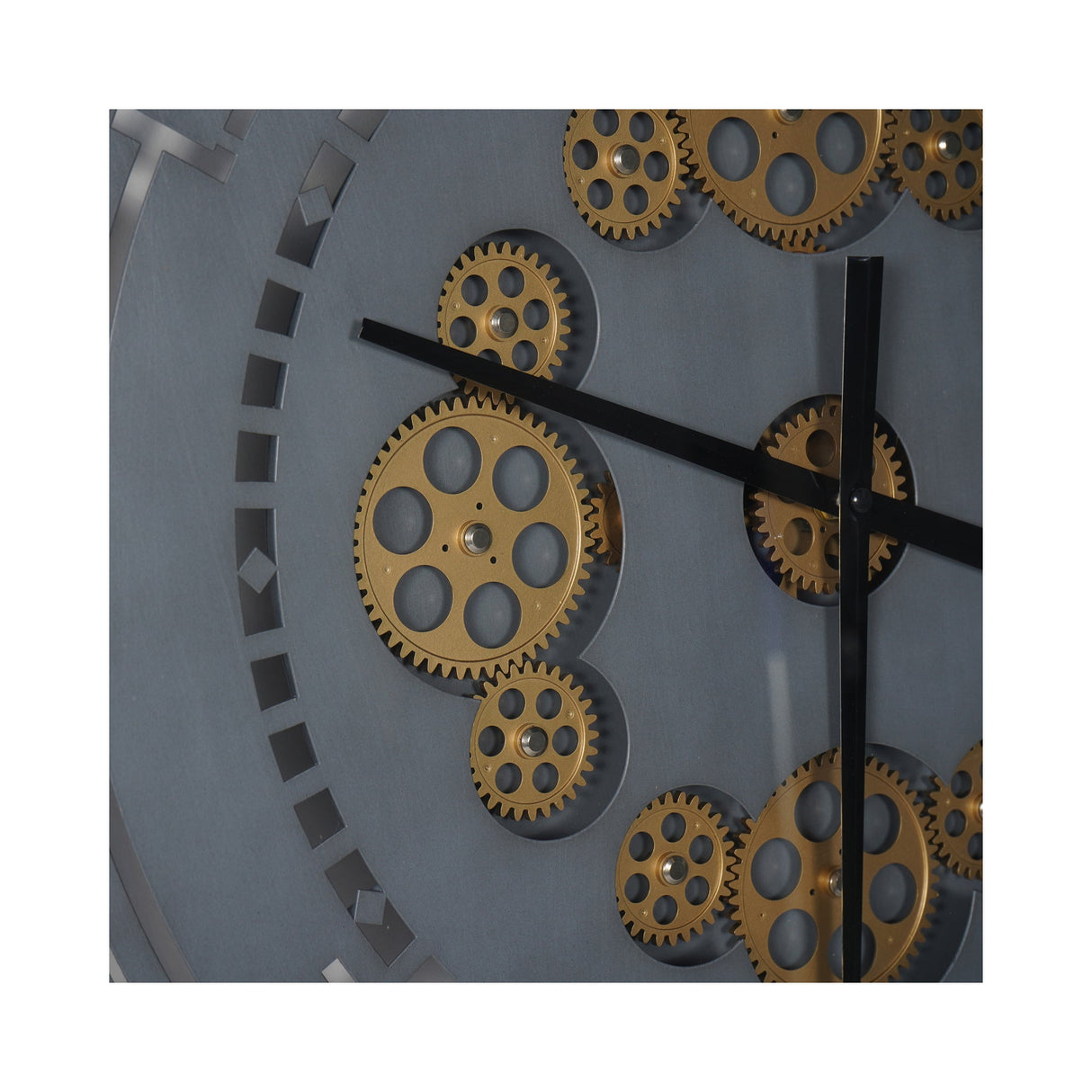 Manchester Round Wall Clock 75cm - Gold & Grey