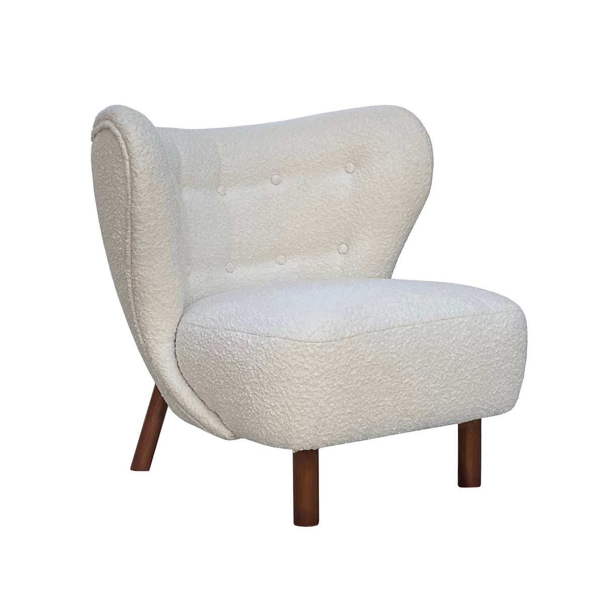 Lewis Wingback Boucle Occasional Chair - Cream
