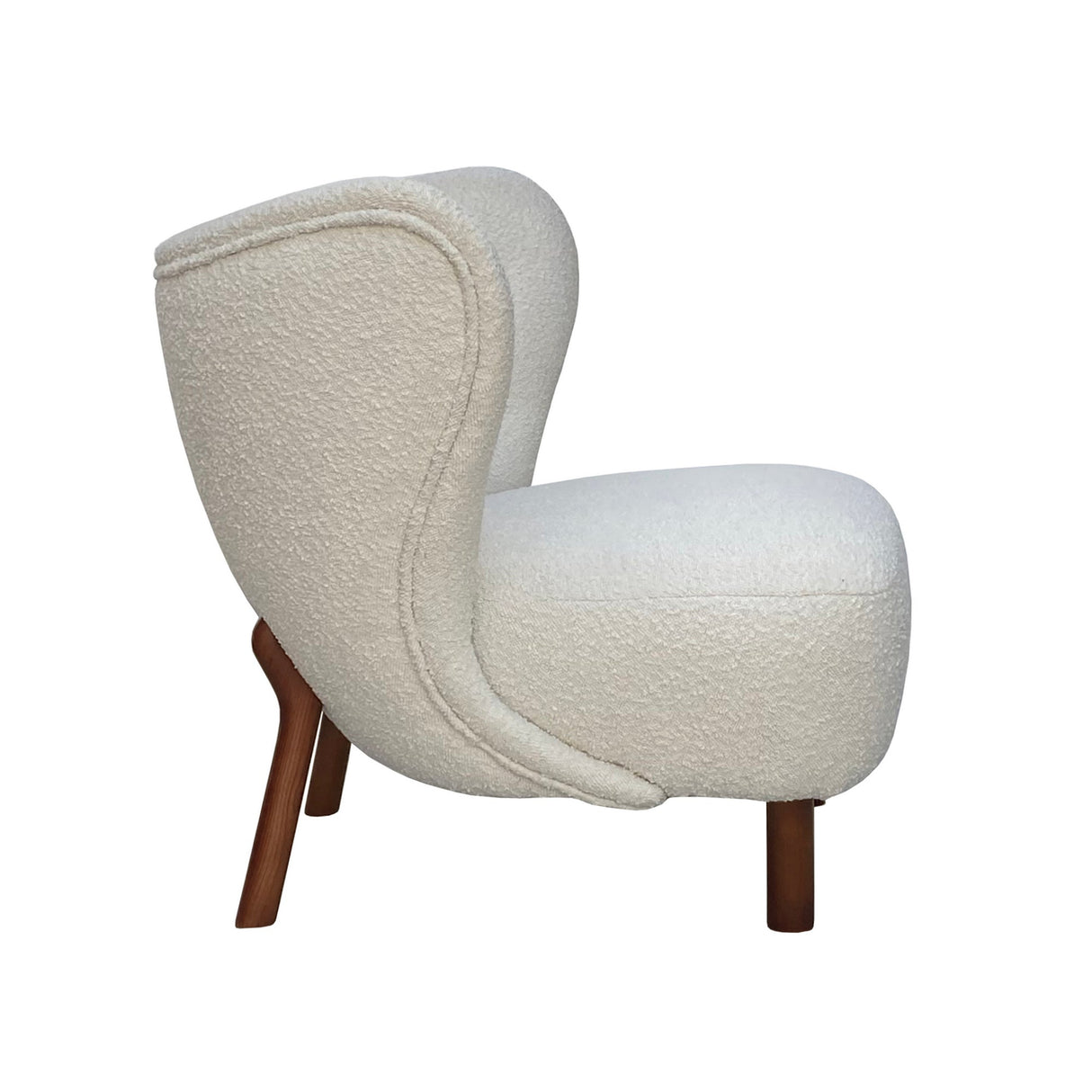 Lewis Wingback Boucle Occasional Chair - Cream