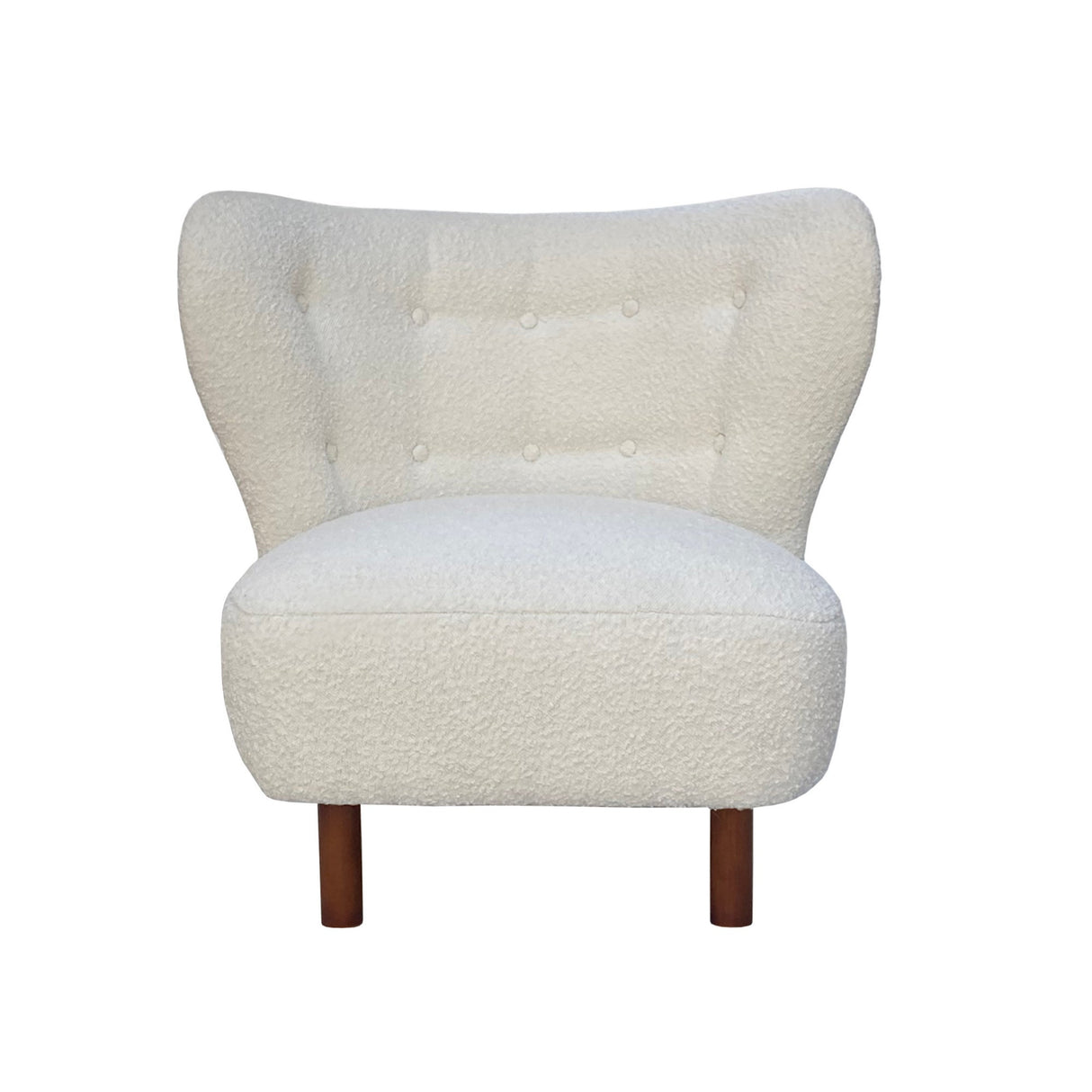 Lewis Wingback Boucle Occasional Chair - Cream