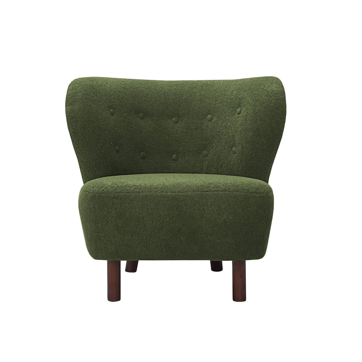 Lewis Wingback Boucle Occasional Chair - Hunter Green