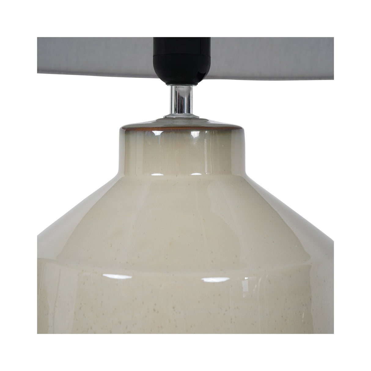 Canterbury Dipped Glaze Table Lamp 58cm - Soft Green With Ivory Coolie Shade