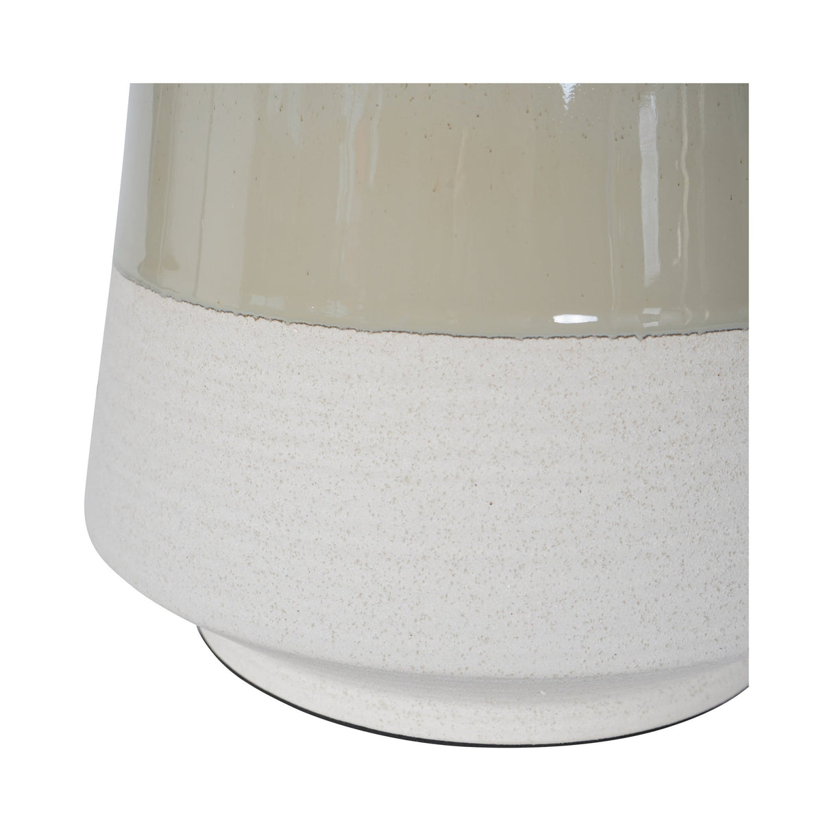 Canterbury Dipped Glaze Table Lamp 58cm - Soft Green With Ivory Coolie Shade