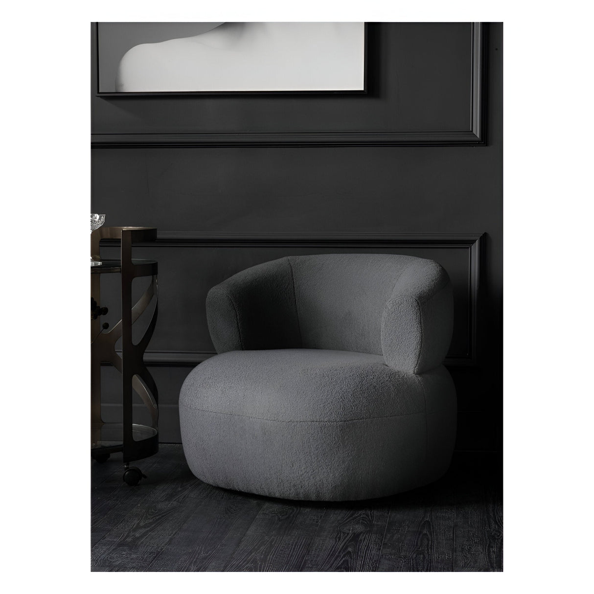 Luna Boucle Occasional Chair - Grey