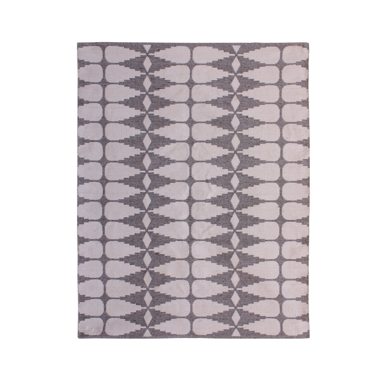 Ayudar Jacquard Ivory, Grey & Charcoal Woven PET Rug - 160x230cm