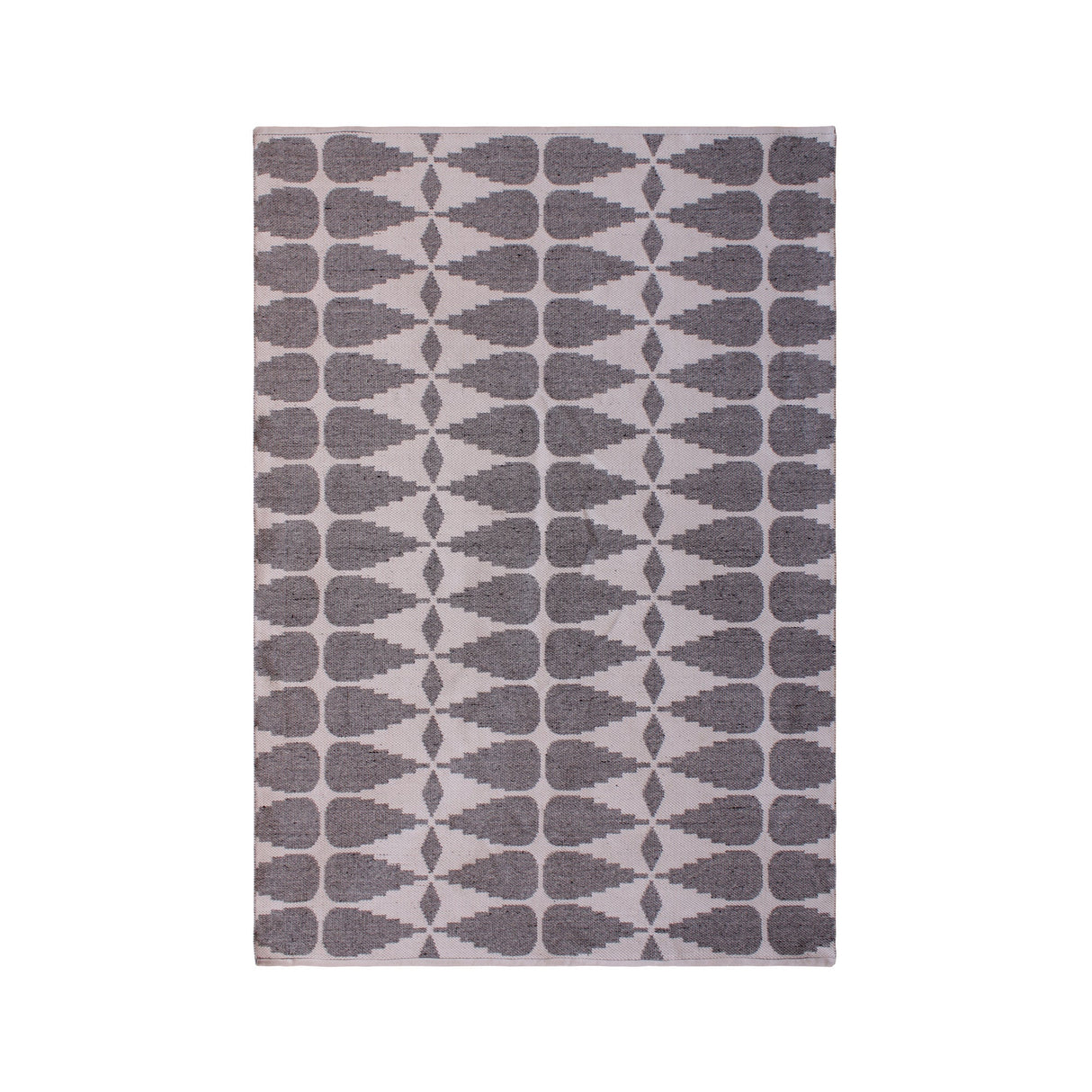 Ayudar Jacquard Ivory, Grey & Charcoal Woven PET Rug - 160x230cm