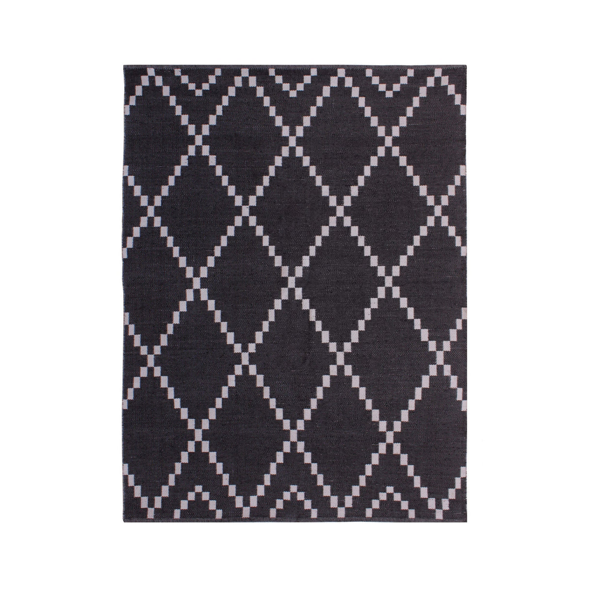 Laridel Jacquard Woven Charcoal & Ivory PET Rug - 160x230cm