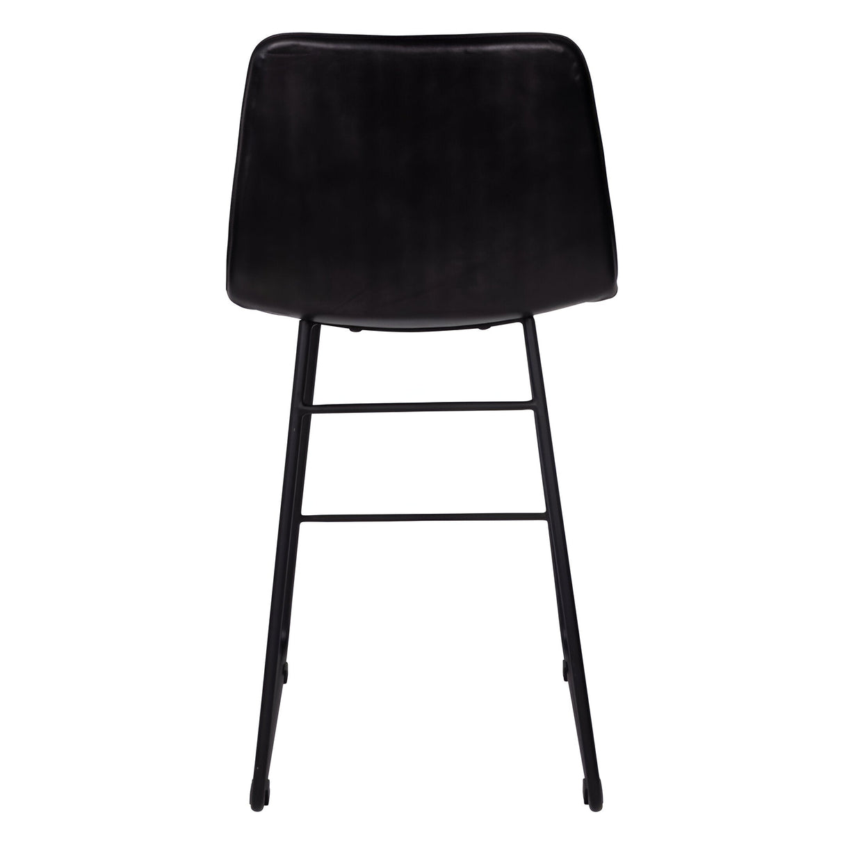 Pair of Robinson Leather Bar Stools - Dark Grey