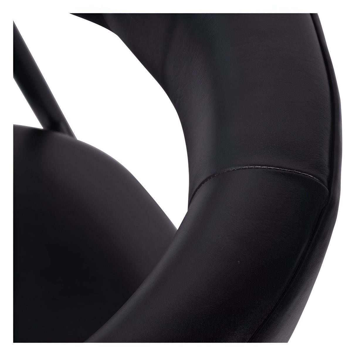 Pair of Churchill Leather Dining Chairs - Black