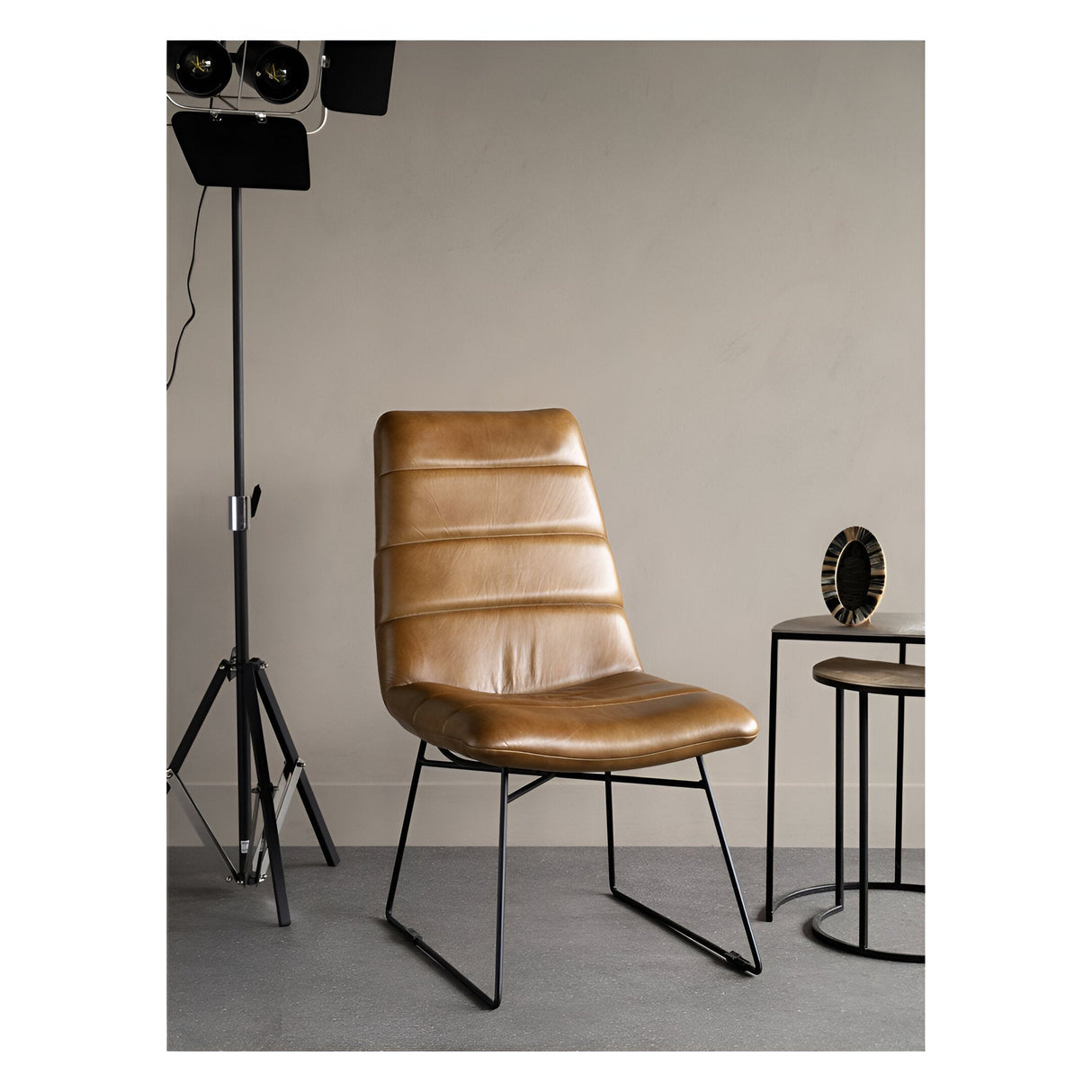 Arthur Leather Chair - Cognac Brown