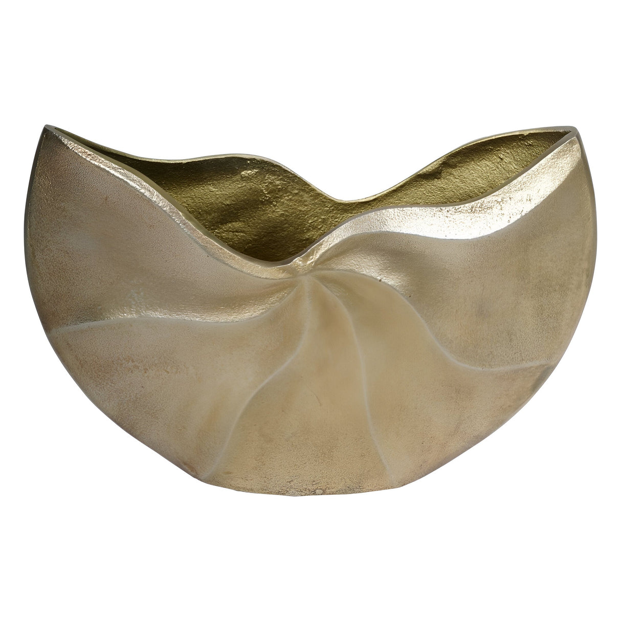 Cast Aluminium Swirl Texture Vase - Matt Silver