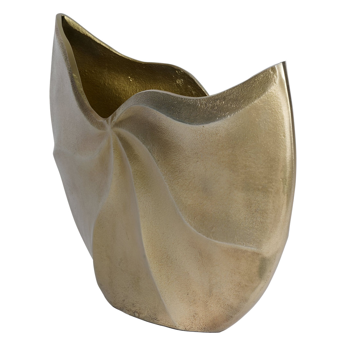 Cast Aluminium Swirl Texture Vase - Matt Silver