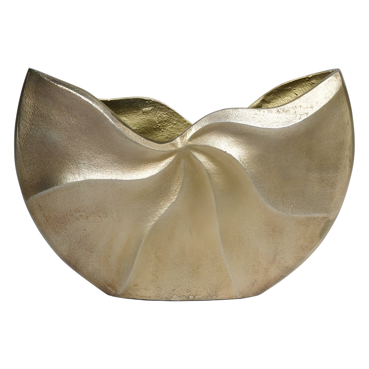 Cast Aluminium Swirl Texture Vase - Matt Silver