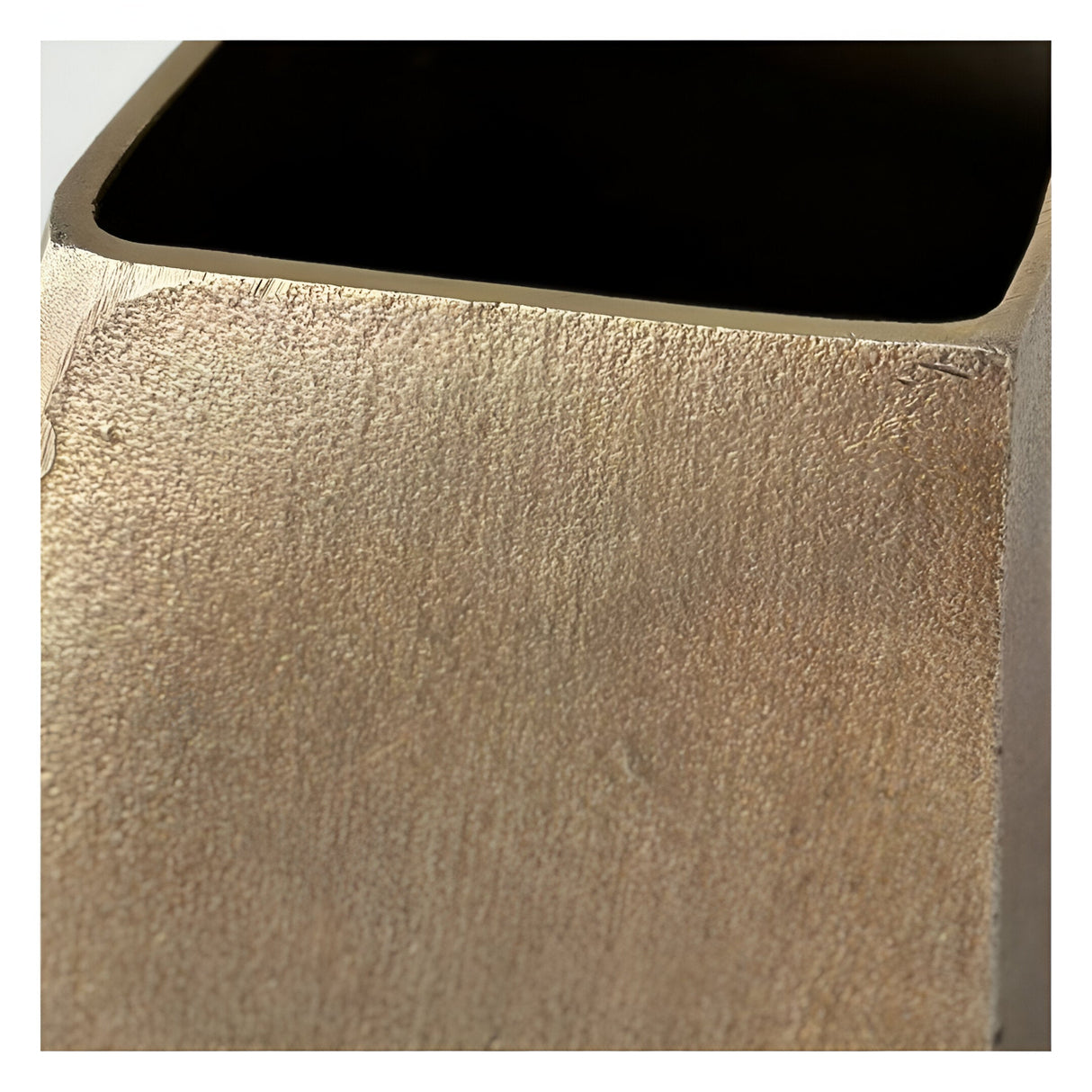 Cast Aluminium Faceted Vase - Antique Brass