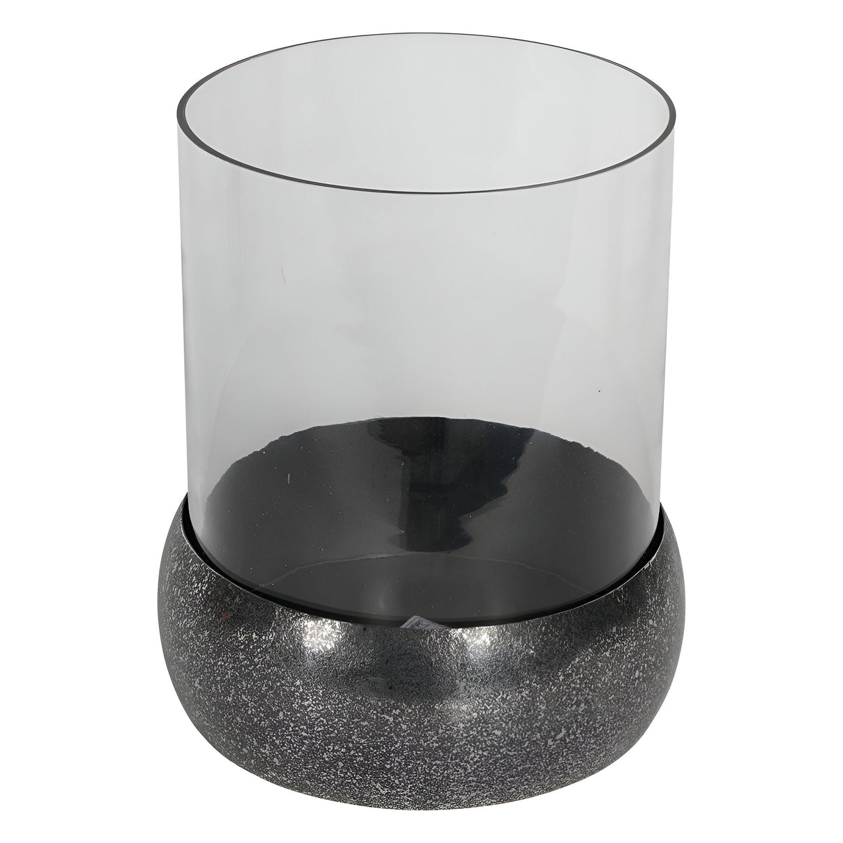 Dusky Medium Glass Hurricane - Black