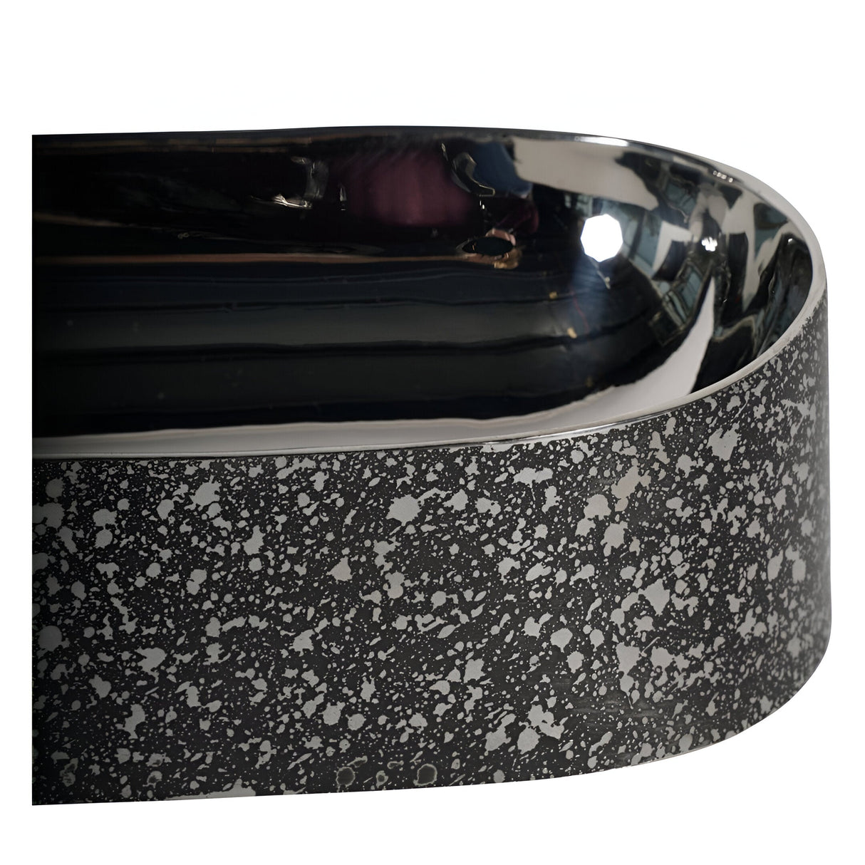 Dusky Finish Small Server - Black & Silver