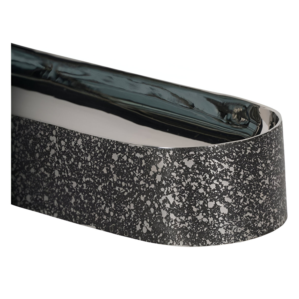 Dusky Finish Small Server - Black & Silver