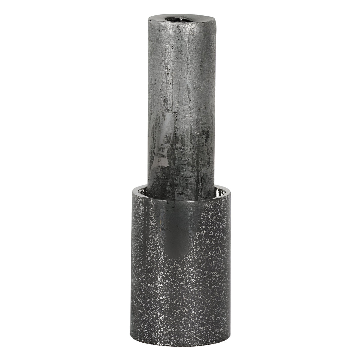 Small Pillar Candle Holder 15cm - Dusky Grey